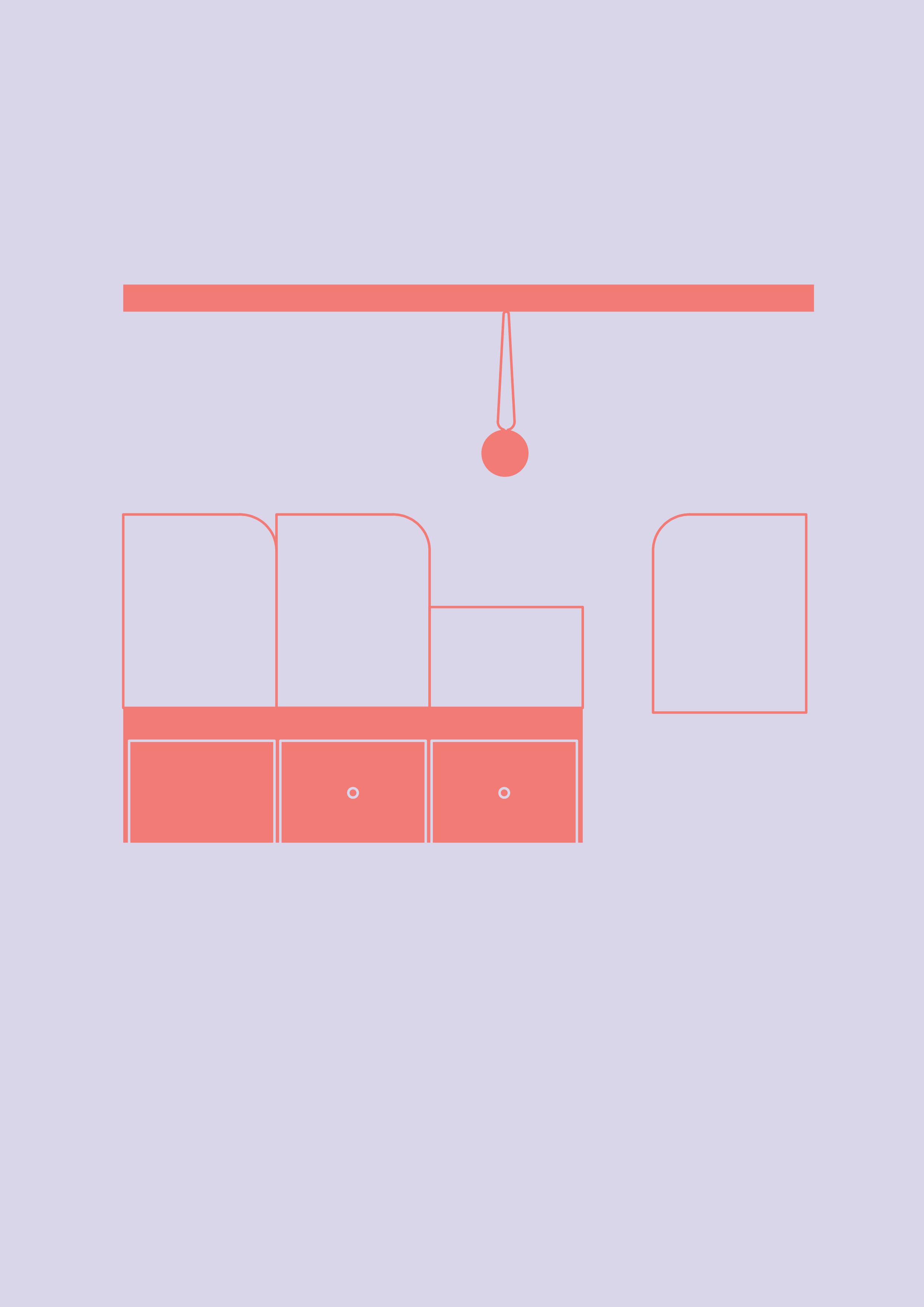 Eine rot-lila Grafik von einem Podestbett als Jugendbett.